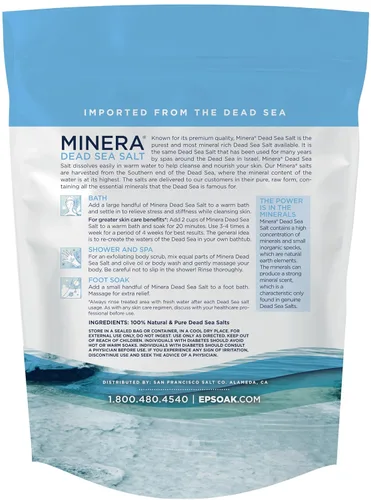 Miniatura 8 de Sal del mar muerto 100% pura y certificada, de Minera, Blanco