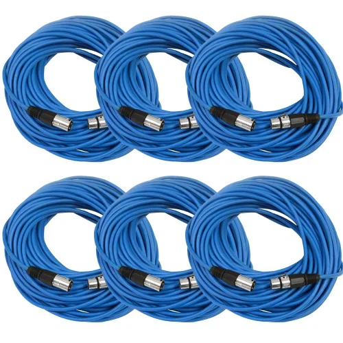 Miniatura 52 de Seismic Audio SAXLX-2Brown-Paquete de 6 cables de conexión XLR de 2 pies marrones - Cables de micrófono - Cables XLR macho a hembra - 2 pies