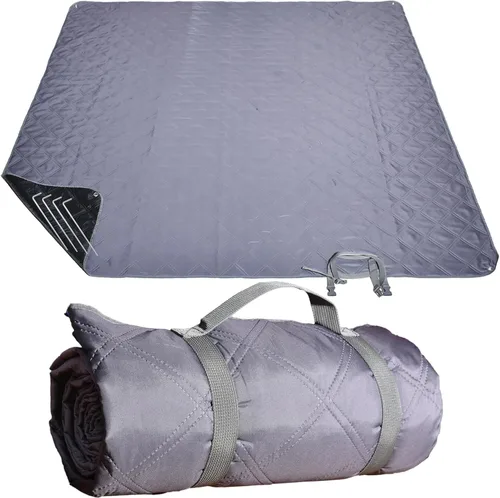 Miniatura 9 de Manta de picnic impermeable de 80 x 60 pulgadas, portátil con correa de transporte para alfombra de playa o fiesta familiar al aire libre, camping