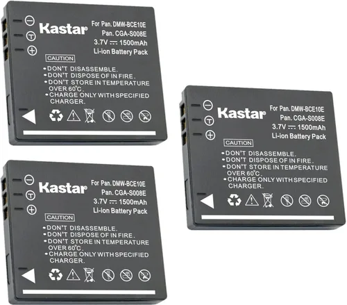 Miniatura 4 de Kastar Paquete de 2 baterías de repuesto DMW-BCE10/CGA-S008 para Panasonic Lumix DMC-FS20 DMC-FS20EG-K DMC-FS20EG-S DMC-FS20GK DMC-FS20K DMC-FS20P
