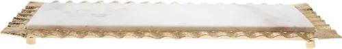 Miniatura 2 de Godinger Bandeja de servir de mármol para aperitivos postres Hors D'vour Dish Ripple Gold