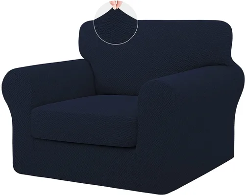 Miniatura 13 de ISSUNTEX - 4 piezas de fundas de sofá de alto estiramiento y espesor, funda suave para sofá con 3 cojines separados, funda elástica de sofá de tela