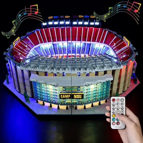 Miniatura 3 de Kit de luces LED RC compatible con Lego 10284, kit de iluminación de edificio para (FC Barcelona). (Solo kit de luz Led) (RC con sonido)
