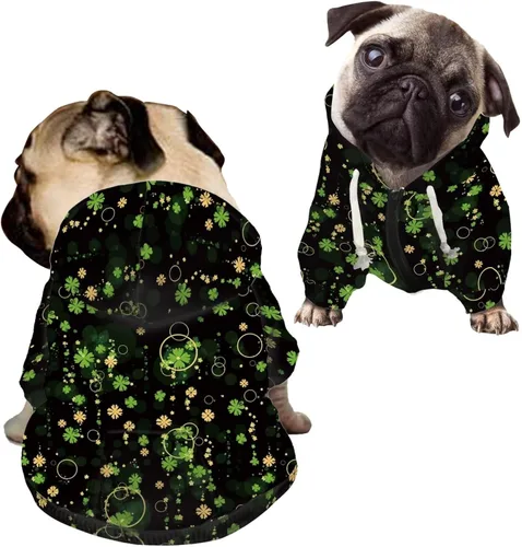 Miniatura 45 de Howilath Disfraz de Halloween de hueso de perro, sudadera con capucha de esqueleto para perro, ropa para mascotas, ropa con cremallera de calavera