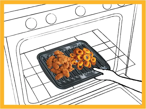 Miniatura 5 de Range Kleen BP106X - Sartén para freír, hornear y asar al aire, 8.5 x 12.75 pulgadas, color negro