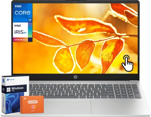 HP Laptop con pantalla táctil de 15.6 para empresas, Intel 13ª generación i7-1355U, 16 GB DDR4 RAM, SSD de 1 TB, pantalla táctil FHD de 15.6