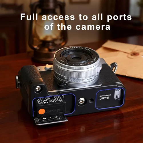 Miniatura 4 de Haoge Empuñadura para Fujifilm XE5 Cuerpo de cámara en forma de L Soporte de agarre HG-FUXE5N-B Negro con placa estándar Arca-Swiss