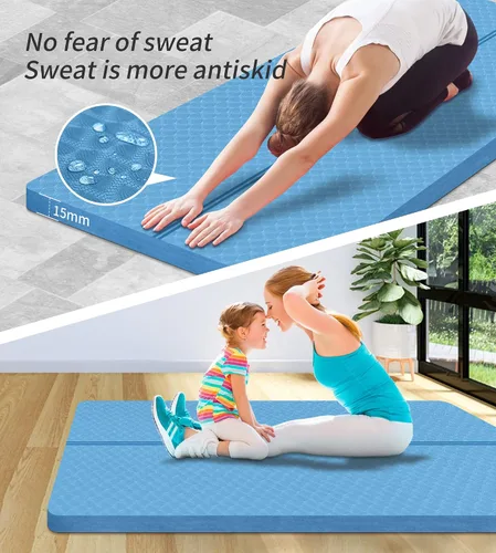 Miniatura 6 de nuveti Tapete Grande para Ejercicios - Tapete de Yoga de 15mm/20mm/30mm de Grosor Tapete de Ejercicios para Fitness, Yoga, Pilates, Estiramientos
