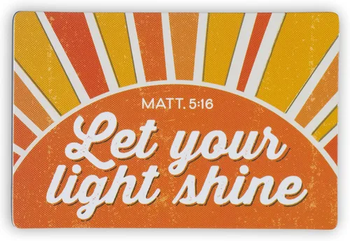 Miniatura 10 de Christian Art Gifts Imán inspirador de escritura para refrigerador para hombres y mujeres con versículo bíblico: Dios está conmigo, diseño de escena