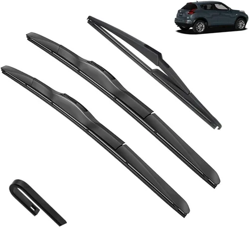 Limpiaparabrisas delantero y trasero compatible con Nissan JUKE F15 2010-2016, accesorios para parabrisas de ventana 2011, 2012, 2013, 2014, 2015