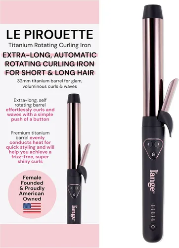 Miniatura 8 de L'ANGE HAIR Le Pirouette - Rizador giratorio de titanio de 1.25 pulgadas, rizador autorgiratorio, rizos y ondas para principiantes y profesionales