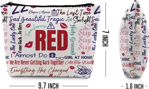 Miniatura 4 de Versión de álbum de música, bolsa de maquillaje, bolsa de aseo de viaje para mujeres, amantes de la música, regalo de letras de canciones