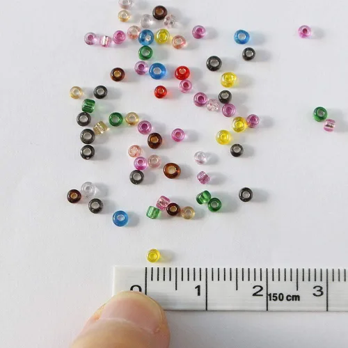 Miniatura 5 de Aproximadamente 7200 cuentas pequeñas de cristal de 0.079 pulgadas para hacer joyas de bricolaje, total de 12