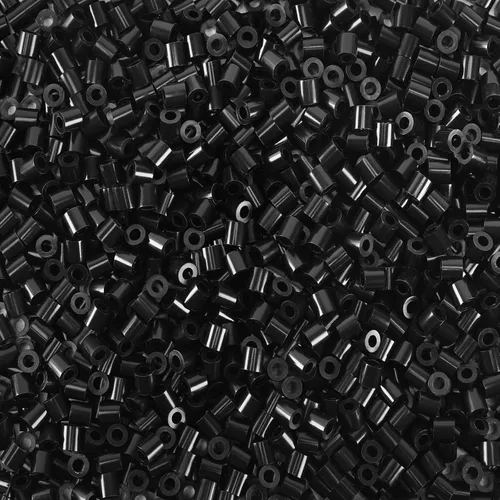 AUGSUN Cuentas de fusible, 1500 piezas Cuentas de hierro fundibles negras de 5mm para artes y manualidades