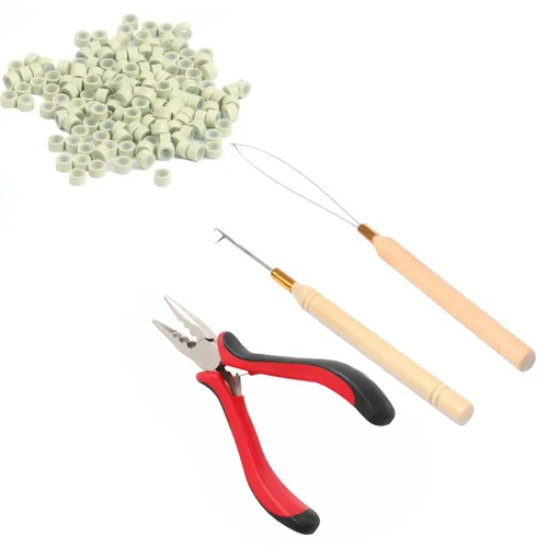 Miniatura 8 de Micro Links - Kit de herramientas de extensiones de cabello, alicates, ganchos para tirar, dispositivo de cuentas para cabello con micro anillo