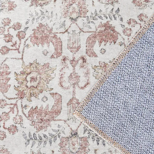 Miniatura 7 de jinchan Kalen Alfombra Pasillo 3x10 pies Lavable Alfombra de Pasillo Vintage Interior Delgada Retro Cubierta de Piso Desgastada Floral Campestre