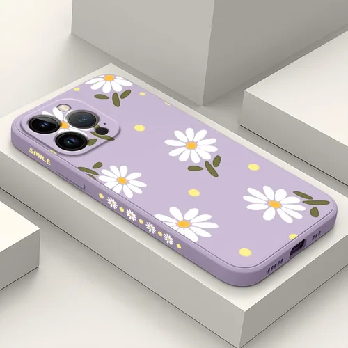 Miniatura 9 de LEECG Funda para iPhone 12 Mini, diseño creativo con estampado floral, funda antiarañazos de microfibra suave, funda de silicona líquida para Negro