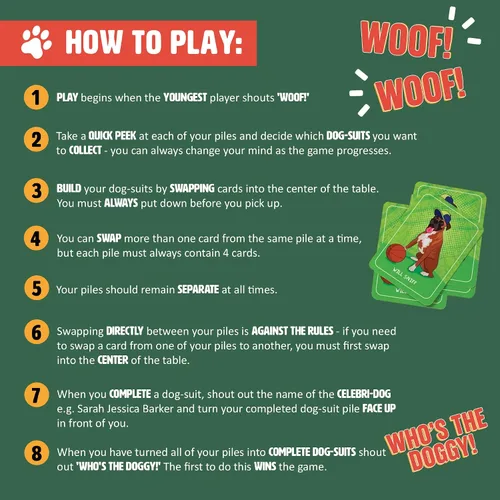 Miniatura 5 de Ginger Fox Canine Chaos Card Swapping Game - Reclama tu camino a la victoria coleccionando personajes de celebridades caninas locas