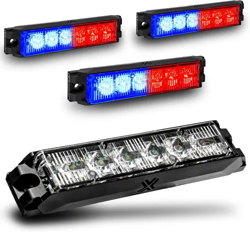 Miniatura 65 de LAMPHUS NanoFlare - Luz de advertencia estroboscópica de 5 pulgadas y 6 W, color blanco ámbar, luz de advertencia estroboscópica para parrilla