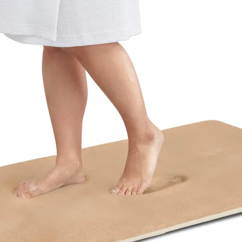 Miniatura 28 de Alfombra de Baño de Espuma Viscoelástica Antideslizante Absorbente Súper Acogedora de Terciopelo para Baño (17 pulgadas X 24 pulgadas, Autumn Glaze)