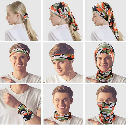 Miniatura 2 de 6 Pieces Sun UV Protection Face Mask Neck Gaiter Windproof Scarf Sunscreen Breathable Bandana Balaclava for Sport Outdoor