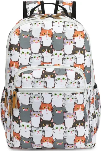 Miniatura 70 de Leaper Mochila para laptop para mujer: linda mochila floral para escuela, universidad, viajes, trabajo, mochila ligera para niños, Negro margarita