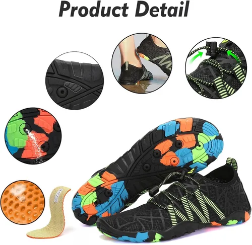 Miniatura 6 de SAGUARO Zapatos deportivos acuáticos unisex de secado rápido para playa, piscina, mar