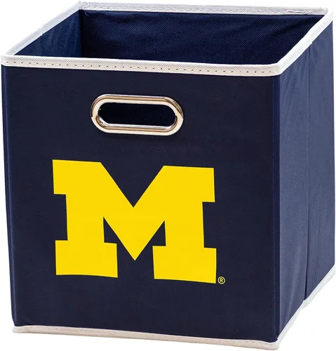 Miniatura 20 de Franklin Sports Cubos de almacenamiento de tela del equipo universitario de la NCAA hechos para adaptarse a organizadores de almacenamiento