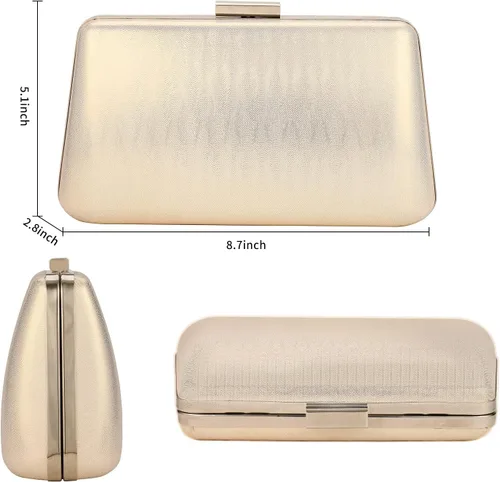 Miniatura 2 de ZHANNI Elegante caja de embrague de noche para mujer, con marco de metal, bolso de noche, bolso de mano, boda, graduación, fiesta, novia, embrague