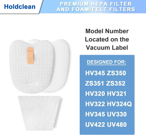 Miniatura 5 de Filtro de repuesto HV322 para Shark Rocket Vacuum HV345 HV320 HV321 UV330 UV480 UV422 ZS350 ZS351 ZS352, partes XPMFK320 y 1084FTV320, 4 filtros