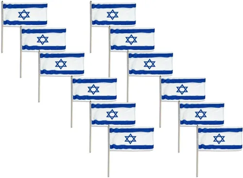 Miniatura 2 de Bandera de Israel 12 x 18 pulgadas (paquete de 3)