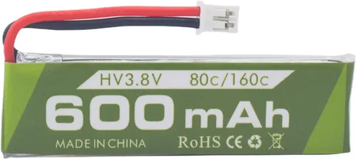 Miniatura 6 de Batería de iones de litio 1S 3.8V 80C 600mAh con conector de enchufe JST PH-2.0 con cable de carga USB para Cinewhoop Tinyhawk Micro FPV Racing