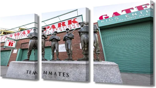 Miniatura 63 de TUMOVO American Sports - Decoración de pared Wrigley Stadium, 3 piezas, arte de pared de estadio de béisbol, cuadros para decoración del hogar