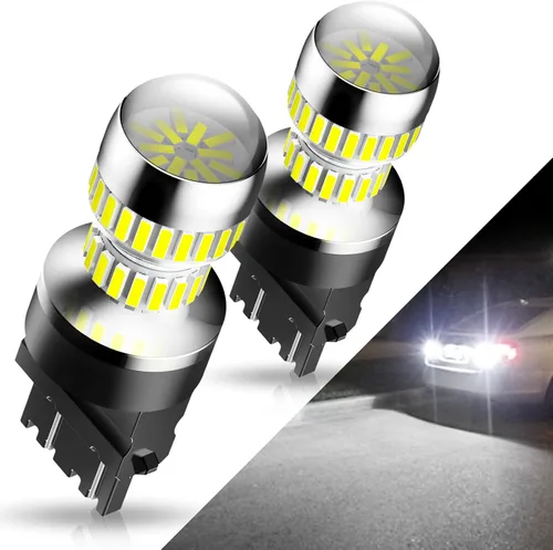 Miniatura 16 de AUXITO Bombilla LED 1157 blanca, superbrillante 2057 2357 7528 BAY15D, bombillas LED para respaldo, señal inversa, intermitente, estacionamiento