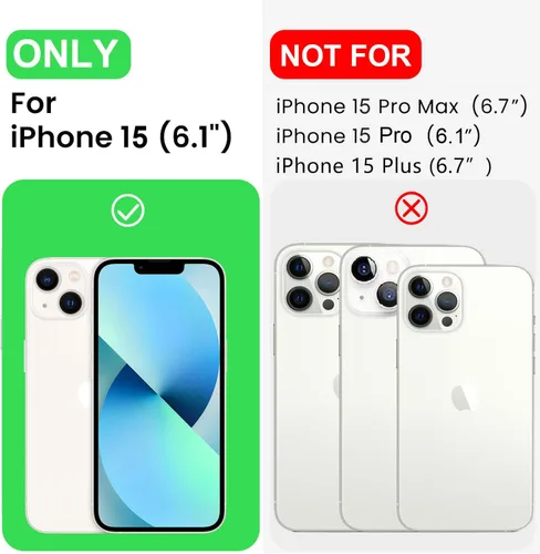 Miniatura 6 de LOVE 3000 Compatible con Funda para iPhone 15, [Cámara de Cobertura Completa de Silicona Suave] [Protección contra Caídas de 8 pies], Forro de Negro