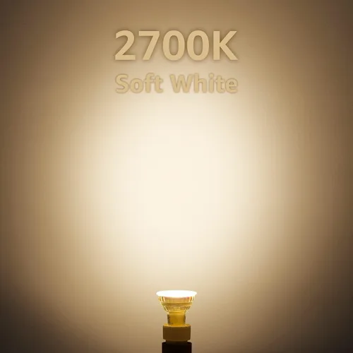 Miniatura 7 de MASTERY MART - Bombillas LED GU10, equivalentes a 50 W, 5,5 W regulables, cubierta de cristal completa, reflector de luz blanca suave de 2700 K