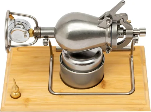 Popcorn Popcorn Poppers - Máquina tradicional para hacer palomitas de maíz, estilo vintage, de acero inoxidable, con manivela manual, presionador de