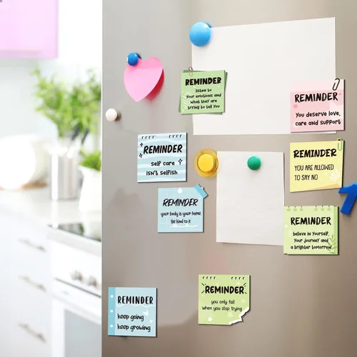 Miniatura 5 de Copkim 32 imanes bohemios de salud mental para nevera, afirmación positiva, regalos inspiradores para el día de agradecimiento de los empleados