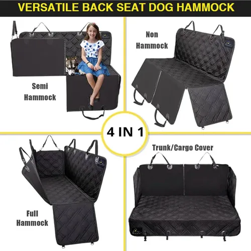 Miniatura 3 de Meadowlark Funda de Asiento de Coche para Perro, Funda de Asiento de Mascota Extra Resistente Talla X-Large para Asiento Trasero, Hamaca para Perro