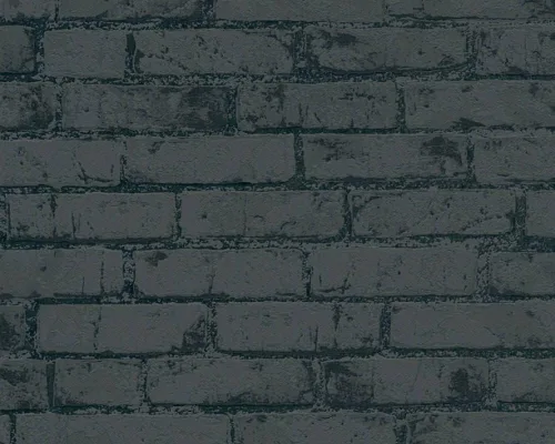 CONCORD WALLCOVERINGS 907882 - Papel tapiz texturizado de ladrillo sintético, negro, 21 pulgadas x 33 pies (56 pies cuadrados), color negro