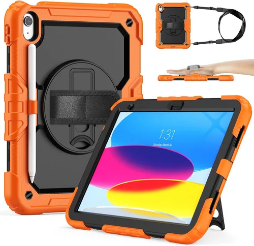 Miniatura 14 de SIBEITU Funda compatible con iPad de 9ª/8ª/7ª generación con protector de pantalla para bolígrafo, funda para iPad de 10.2 pulgadas, funda