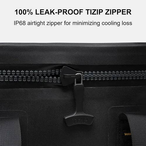 Miniatura 3 de SPARTER Enfriador suave portátil de 12 latas, IP68 Tizip cremallera a prueba de fugas para camping, pesca, playa, aire libre, hielera aislada