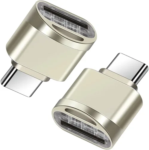BorlterClamp - Lector de tarjetas micro SD USB C (paquete de 2 unidades), lector de tarjetas de memoria OTG TF compatible con laptop, MacBook,