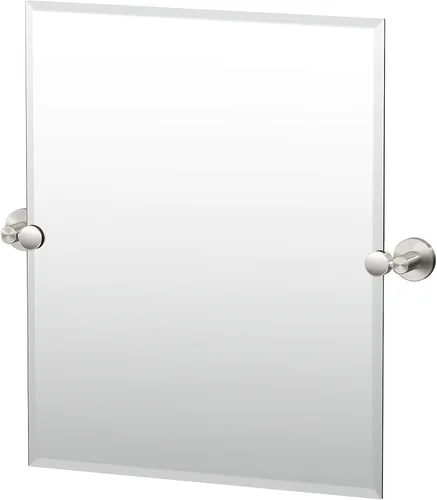 Miniatura 6 de Gatco 4719MXSM Bleu Espejo rectangular sin marco, 24 H, negro mate/montado en la pared, espejo rectangular biselado inclinable para baño