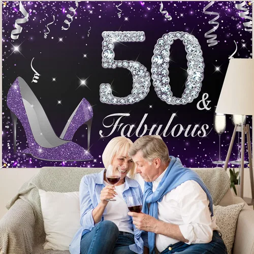 Miniatura 6 de HAMIGAR Fabuloso telón de fondo de cumpleaños tacones altos morados