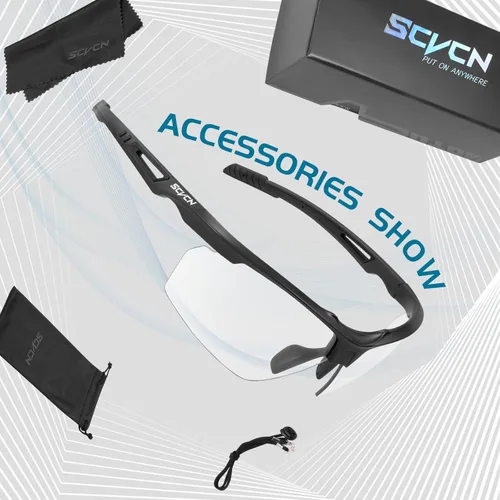Miniatura 4 de SCVCN Gafas de sol deportivas fotocromáticas para ciclismo, gafas transparentes para hombres y mujeres, protección UV400, MTB BMX, pesca, correr