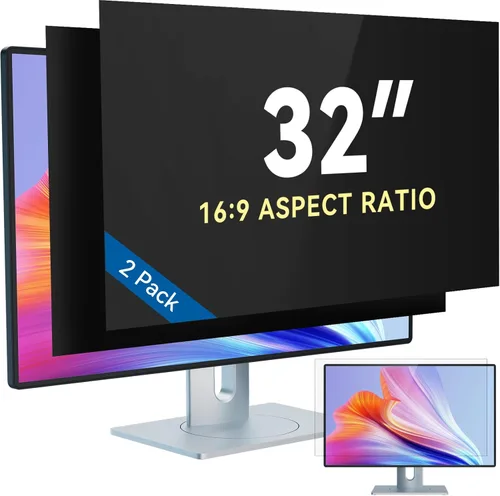 Miniatura 15 de IPROKKO Paquete de 2 filtros de pantalla de privacidad de computadora de 21.5 pulgadas para monitor de pantalla ancha de 16:9, protector de Pantalla