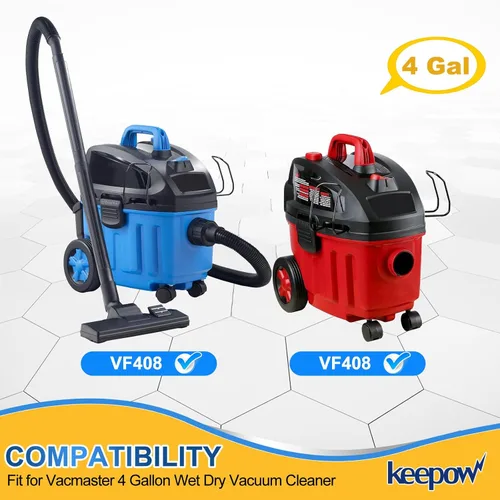 Miniatura 2 de KEEPOW Bolsas de vacío de 4 galones de repuesto compatibles con Vacmaster de 4 galones para aspiradora húmeda/seca VF408, VF408B, VF410P, parte #