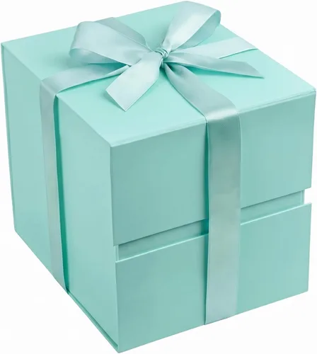 Miniatura 16 de LIFELUM Square Gift Box with Magnetic Lid, Card, Sticker, Ribbon, Shredded Paper Filler for Business, Wedding, Birthdays