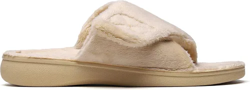 Miniatura 4 de SOLLBEAM - Pantuflas ortopédicas para mujer con soporte de arco para fascitis plantar, ajustables, con copa para el talón, acogedoras, para damas